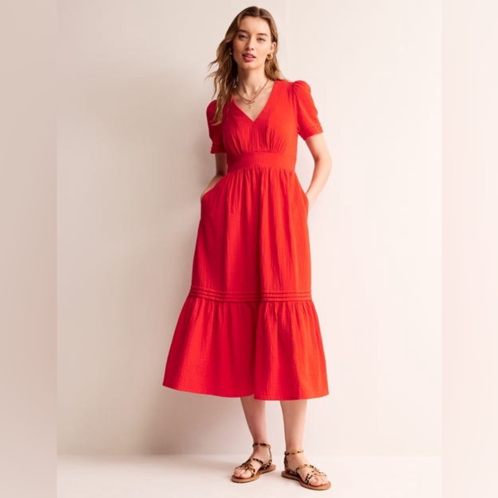 NEW Boden Eve Double Cloth Midi Dress Size 22